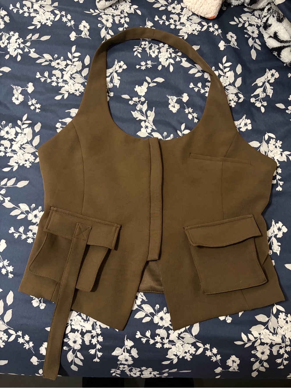 Zara Olive Green Women's Utility Vest